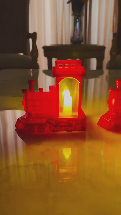 LED Train-Shaped Candle Light Set of 3