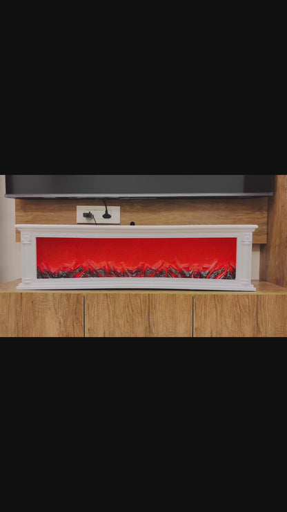 Artificial White Fire Lamp with Dynamic Led Flame Effect (White)