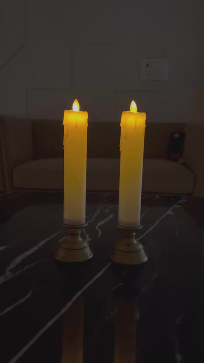 Led Pillar Candle with Stand