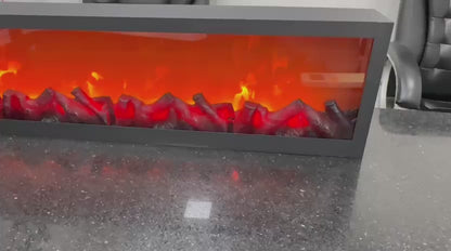 31.5 Inch Premium LED Fireplace with Realistic Flame Effect – Decorative Electric Fire Display
