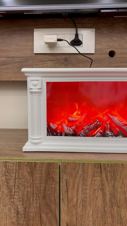 Tabletop LED Fireplace  – Realistic Ember Glow Decorative Flame Lamp
