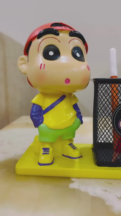 Shinchan Metal Pen Stand - Desk Organizer