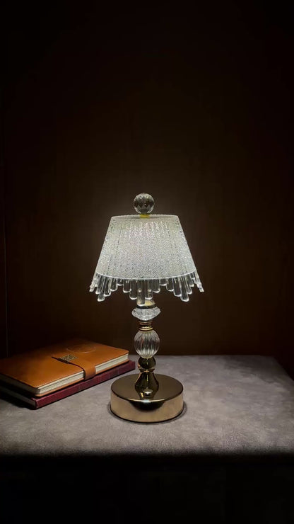 Elegant Crystal Potable Lamp with 3 Light Modes