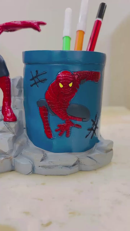 Spiderman Metal Pen Stand - Desk Organizer