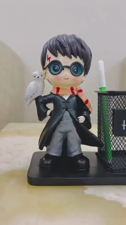 Harry Potter Desk Organizer & Pen Stand with Hedwig Figurine
